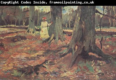 Vincent Van Gogh Girl in White in the Woods (nn04)